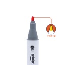 DUAL TIP ALCOHOL-BASED INK MARKERS WITH PLASTIC CASE, SET OF 60 COLORS 