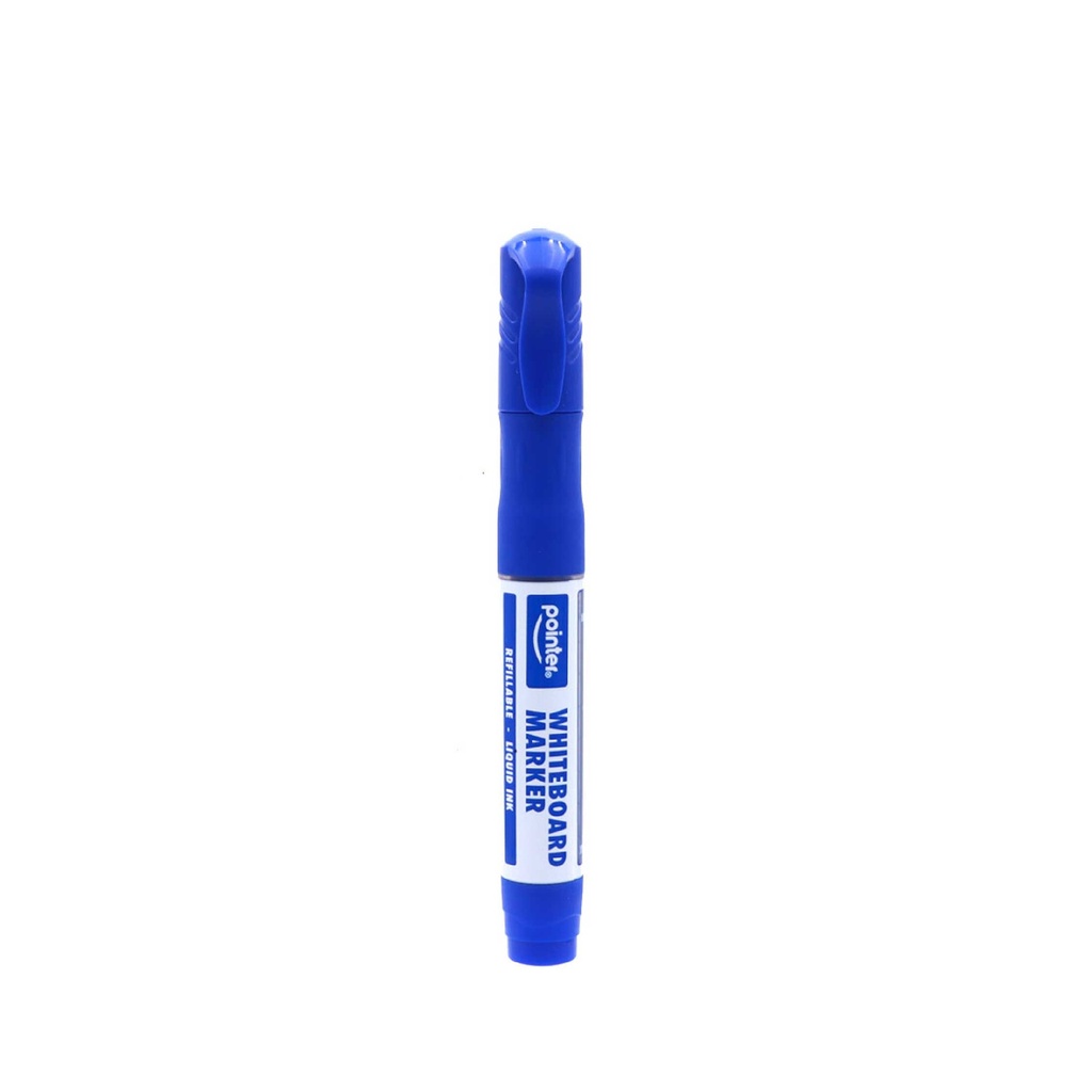 WHITEBOARD MARKERS, REFILLABLE, LIQUID BLUE INK, CHISEL TIP, BOX OF 12 PIECES