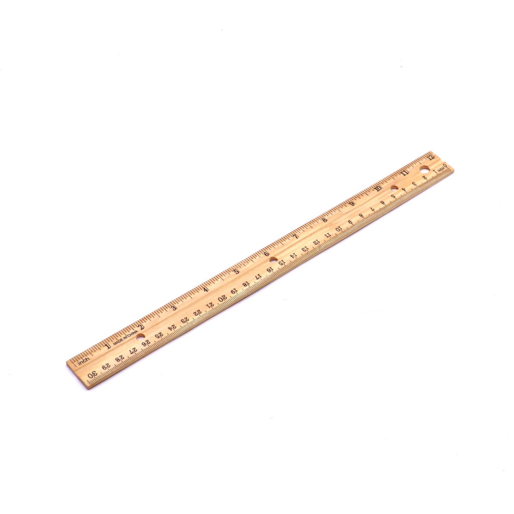 RULER, WOODEN, 12"/ 30 CM, 1 PIECE