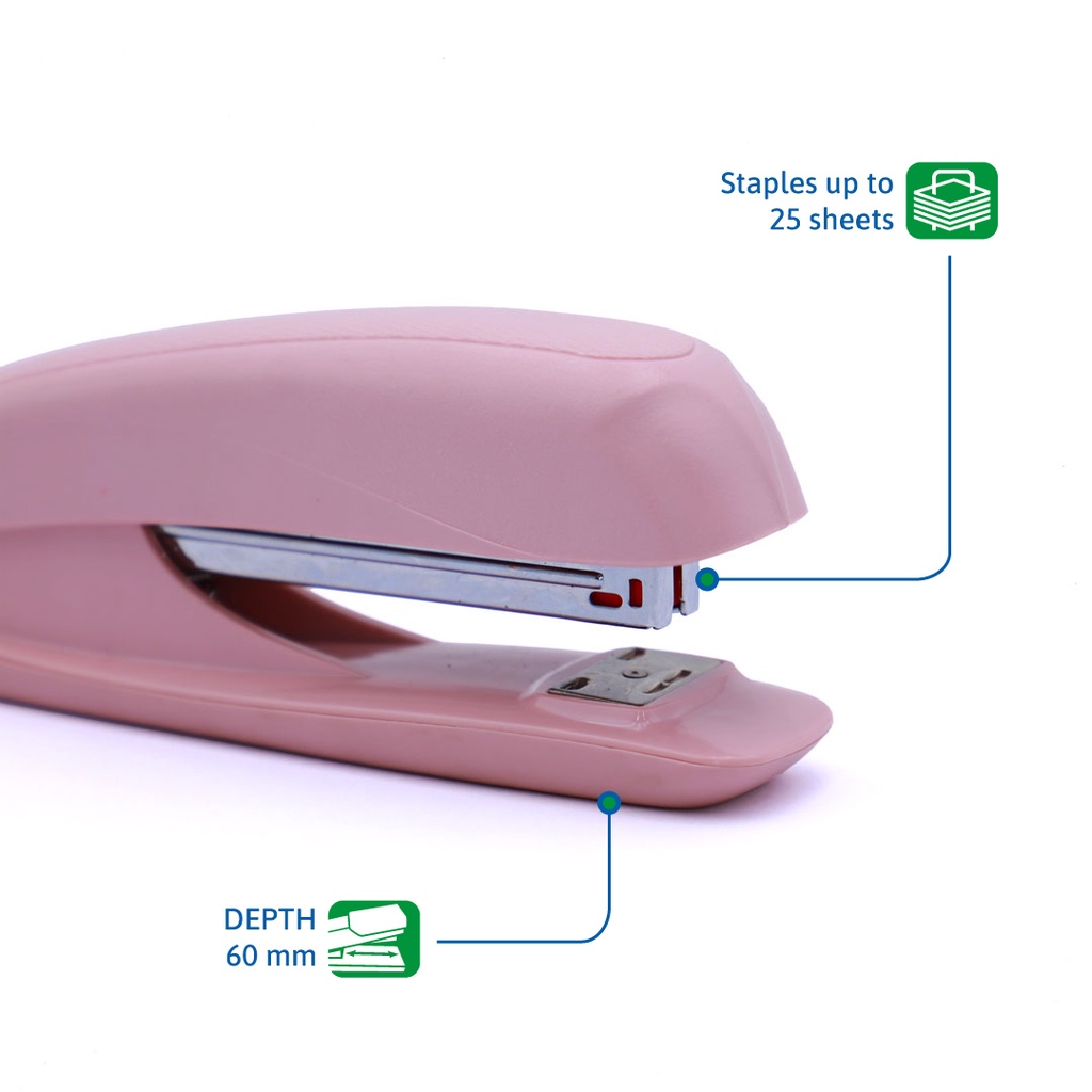 STAPLER, MORANDI, HAND-FIT, PLASTIC, FULL STRIP, 25 SHEETS, 1 PIECE