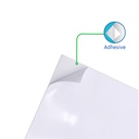 GLOSSY ADHESIVE PHOTO PAPER, 8.5X11",135GSM FOR INKJET PRINTERS SET OF 20  SHEETS