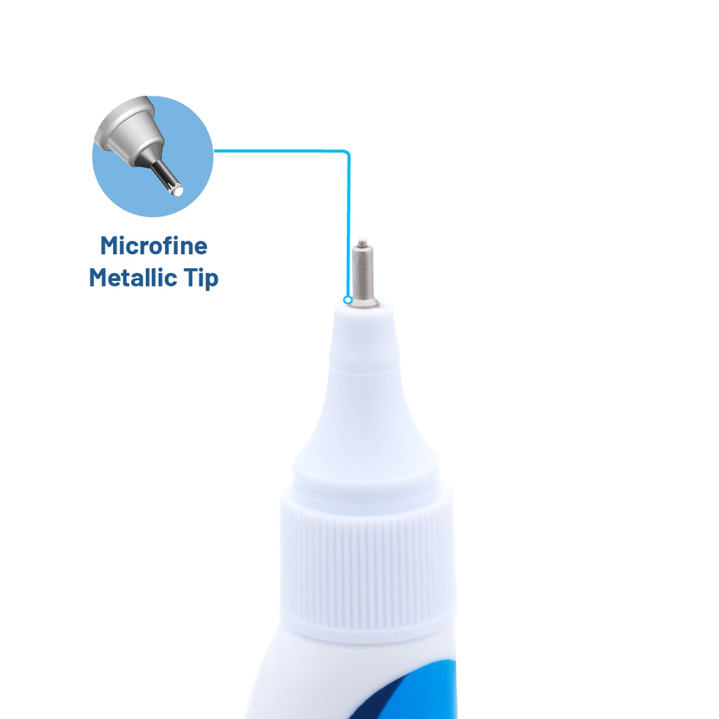 CORRECTION LIQUID PEN, FINE TIP, 9ML, BOX OF 12 PIECES