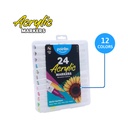 MARKERS, ACRYLIC PAINT, DUAL BRUSH TIP, SET OF 12  