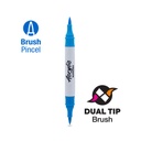 MARKERS, ACRYLIC PAINT, DUAL BRUSH TIP, SET OF 12  