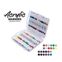 MARKERS, ACRYLIC PAINT, DUAL BRUSH TIP, SET OF 24  
