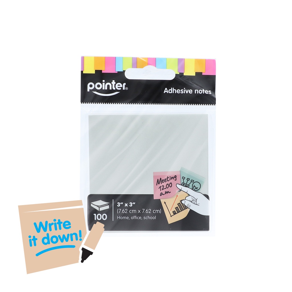 STICKY NOTES, 3X3", MORANDI COLORS, SET OF 100 SHEETS 