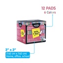 STICKY NOTES, 3X3", 6 MORANDI COLORS, SET OF 12 PADS, 840 SHEETS 