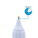 CORRECTION LIQUID PEN, FINE TIP, 2-IN-1 WITH BRUSH , BOX OF 12 PIECES
