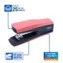 STAPLER SET, COLORS, PLASTIC, HALF STRIP, 25 SHEETS, 3 PIECES 