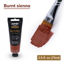 PREMIUM ACRYLIC PAINT, BURNT SIENNA, 75 ML (2.53 OZ), 1 TUBE