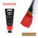 PREMIUM ACRYLIC PAINT, SCARLET RED, 75 ML (2.53 OZ), 1 TUBE