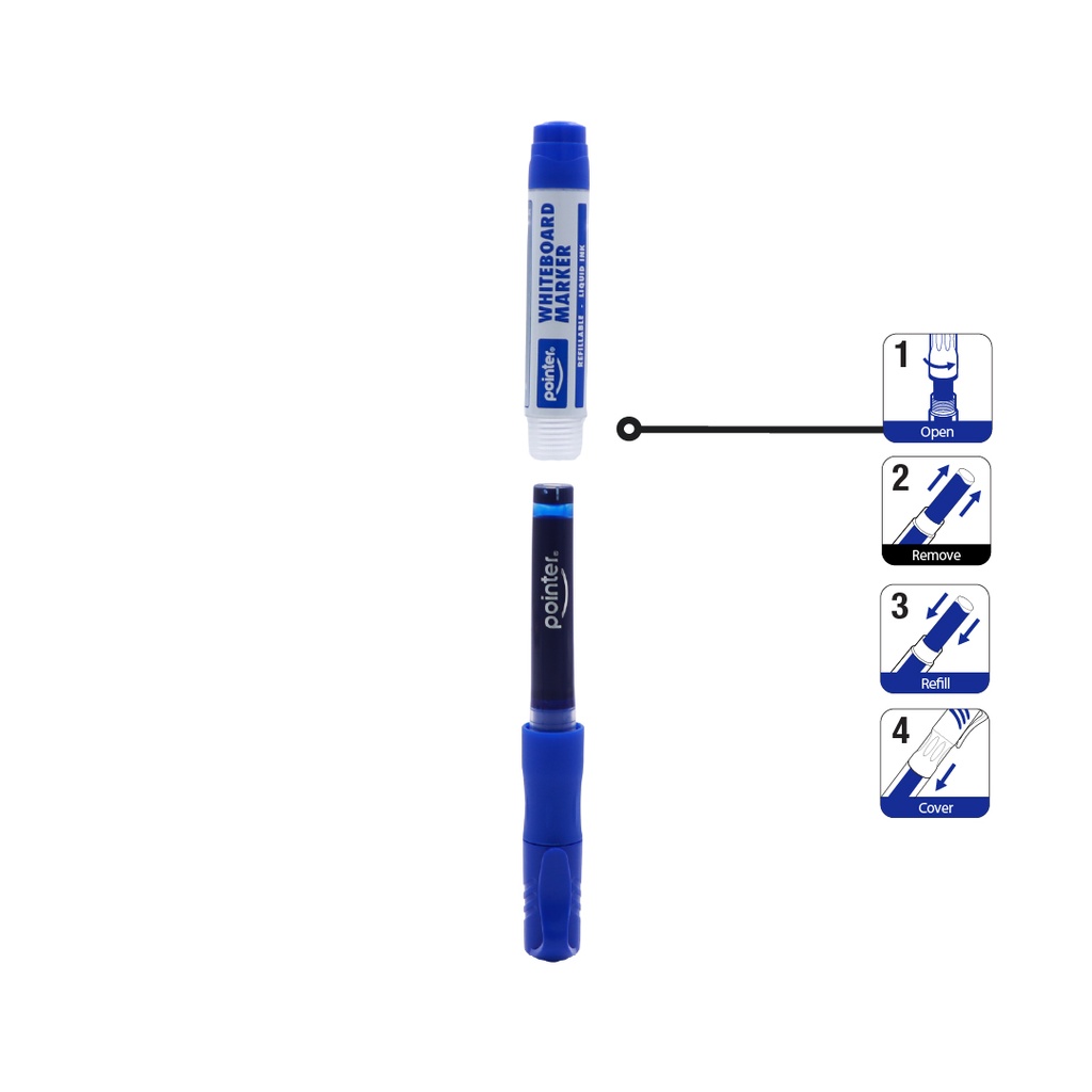 WHITEBOARD MARKER INK REFILL – BLUE 6-PACK 