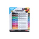 WHITEBOARD MARKERS, DUAL FINE TIP, MAGNETIC, SET OF 8 COLORS 