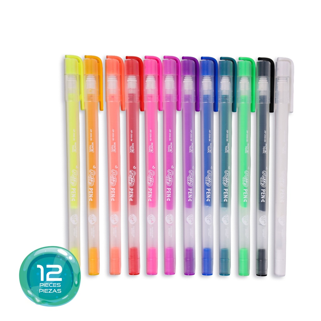 PENS, PUFFY, GEL, 1.0MM, SET OF 12 COLORS 