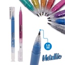 PENS, METALLIC, GEL, 1.0MM, SET OF 8 COLORED PENS