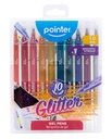PENS, GLITTER, GEL,1.0MM, SET OF 10 COLORS