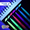 PENS, NEON, GEL,1.0MM, SET OF 6 COLORS 