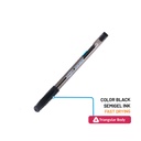 PENS,ULTRA INTENSE, SEMI-GEL INK, BALLPOINT, BLACK COLOR, 1.0 MM, TRIANGULAR BODY, , BOX OF 12 PIECES