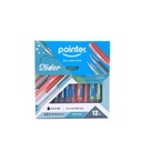 PENS, SLIDER, BALLPOINT, WITH GRIP, BLACK COLOR, 1.0 MM, BOX OF 12 PIECES
