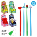 PENS, DECORATIVE SHAPE,GEL INK, BLACK COLOR, 0.5 MM, FOR CHILDREN, BOX OF 36 PIECES