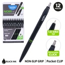 PENS, NOIR, SEMI-GEL,RETRACTABLE , BLACK COLOR, 1.0 MM, BOX OF 12 PIECES