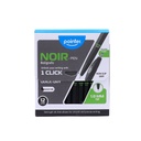 PENS, NOIR, SEMI-GEL,RETRACTABLE , BLACK COLOR, 1.0 MM, BOX OF 12 PIECES