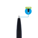 PENS, NOIR, SEMI-GEL,RETRACTABLE , BLACK COLOR, 1.0 MM, BOX OF 12 PIECES