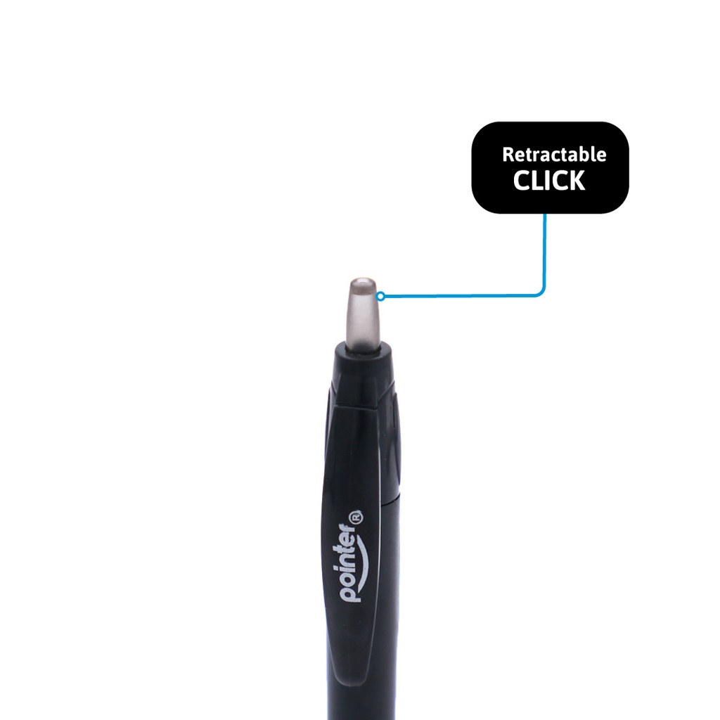 PENS, NOIR, SEMI-GEL,RETRACTABLE , BLACK COLOR, 1.0 MM, BOX OF 12 PIECES