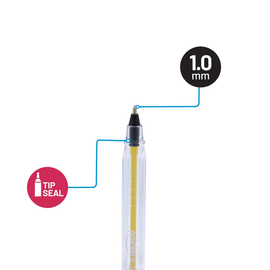 PENS, MY WAY ULTRA-INTENSE,  SEMI-GEL, BALLPOINT, BLACK COLOR , 1.0MM, TRIANGULAR BODY, BOX OF 12 PIECES