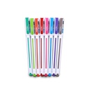 PENS, INTENSE BRIGHT COLOR, BALLPOINT, 1.0MM, TEXTURED BODY, SET OF 8 COLORS PIECES