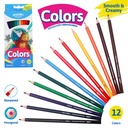 COLORED PENCILS, INTENSE, HEXAGONAL, SET OF 12 COLORS