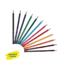 COLORED PENCILS, INTENSE, HEXAGONAL, SET OF 12 COLORS