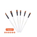 PAINTBRUSHES, TAKLON BRISTLE SPECIAL EFFECTS WHITE HANDLE , SET OF 6 PIECES