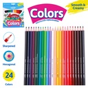 COLORED PENCILS, INTENSE, HEXAGONAL, SET OF 24 COLORS