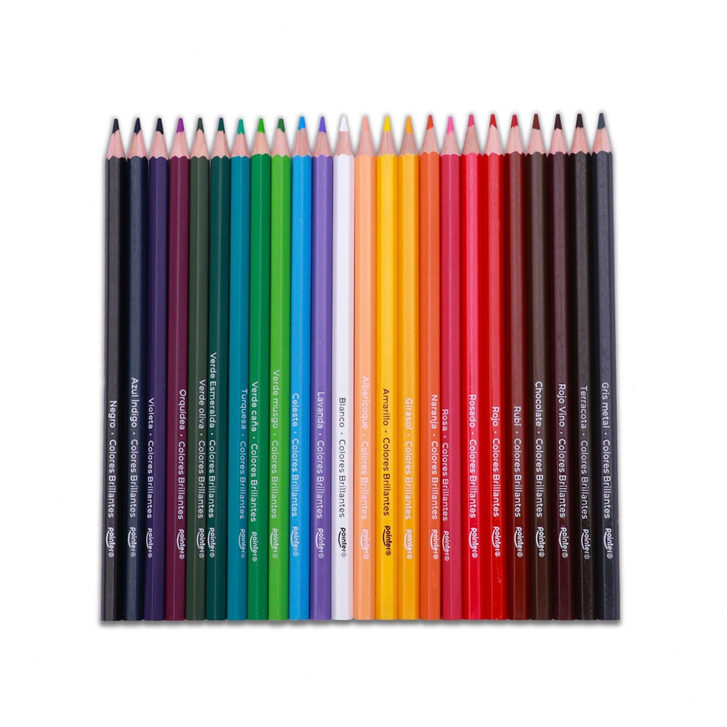 COLORED PENCILS, INTENSE, HEXAGONAL, SET OF 24 COLORS