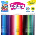 COLORED PENCILS, INTENSE, HEXAGONAL, SET OF 36 COLORS