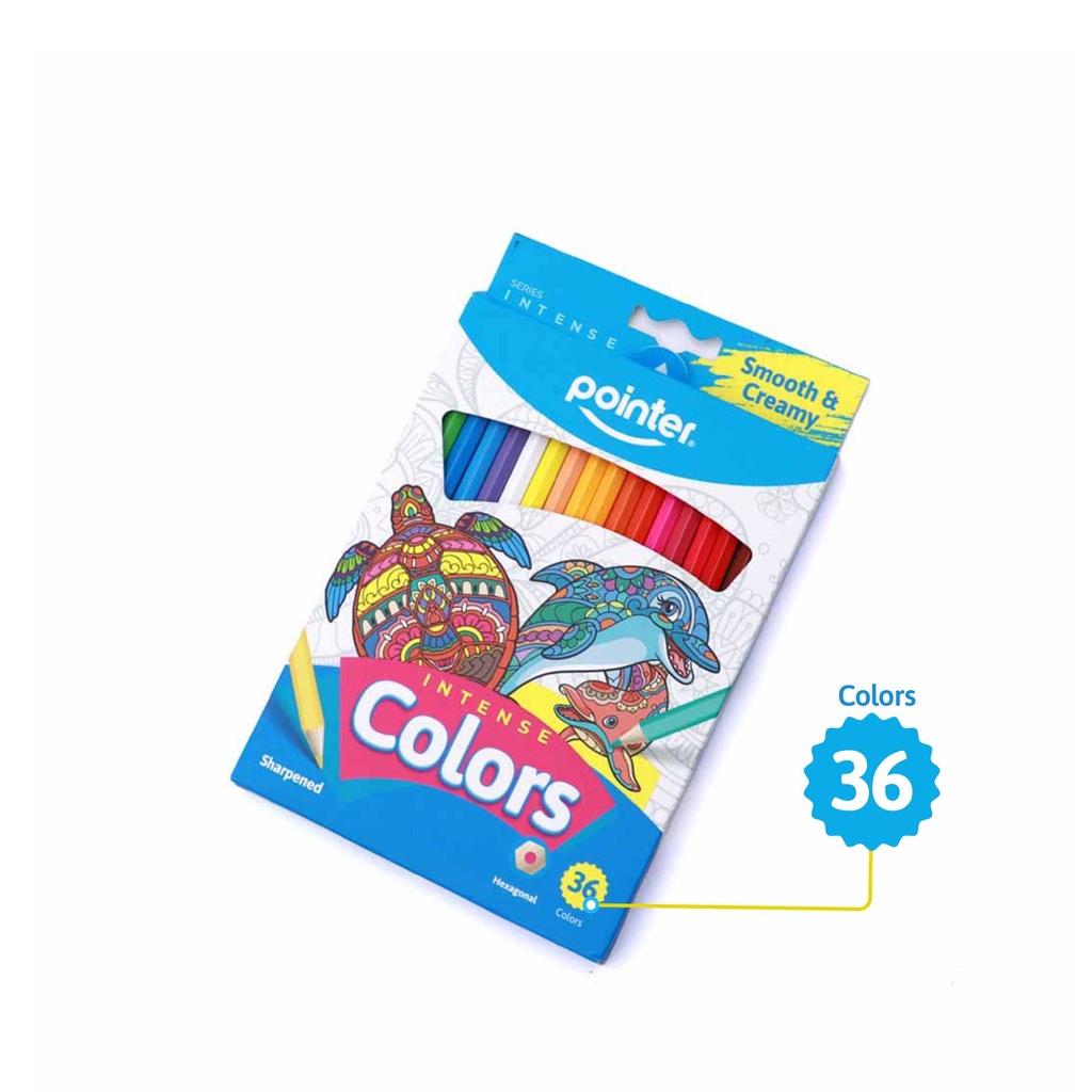 COLORED PENCILS, INTENSE, HEXAGONAL, SET OF 36 COLORS