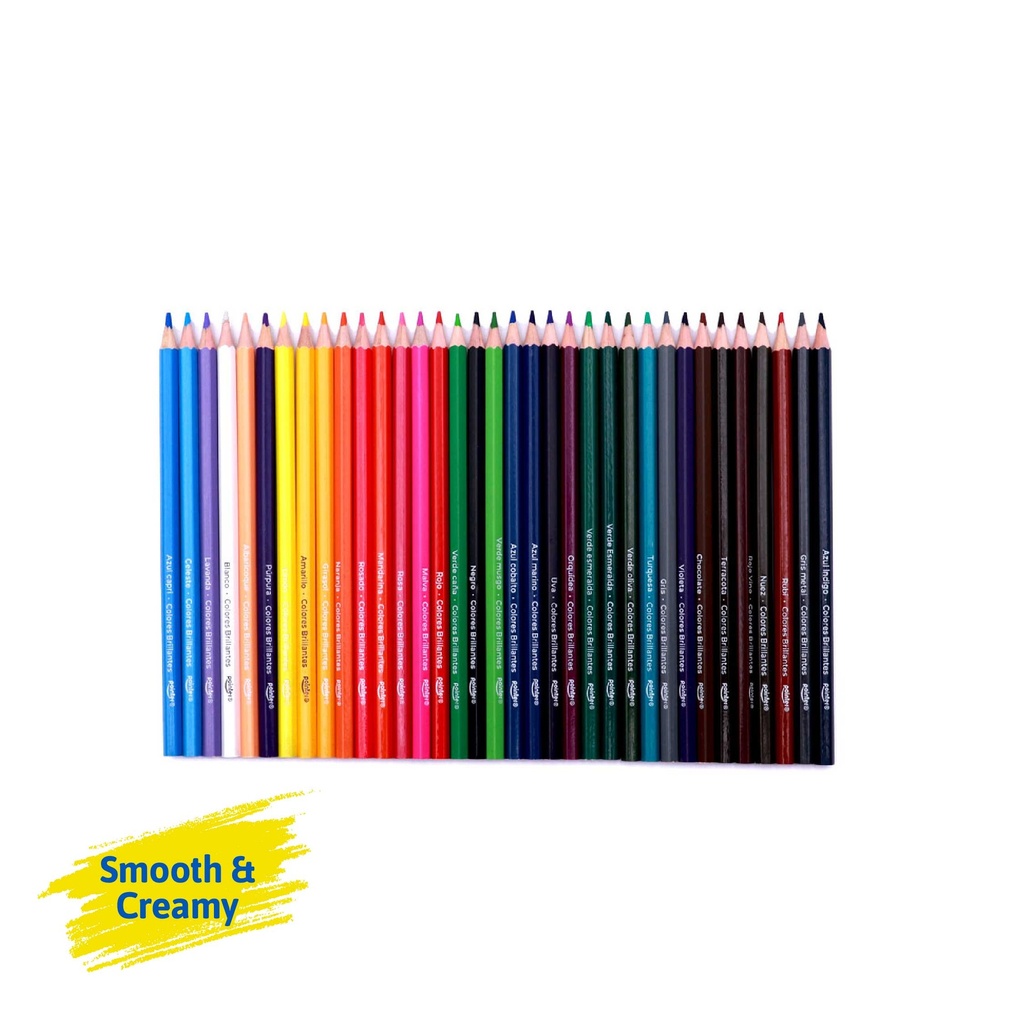 COLORED PENCILS, INTENSE, HEXAGONAL, SET OF 36 COLORS