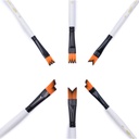 PAINTBRUSHES, TAKLON BRISTLE SPECIAL EFFECTS WHITE HANDLE , SET OF 6 PIECES
