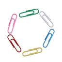 PAPER CLIPS 1", ASSORTED COLOR, VINYL COATED, PLASTIC BOX OF 80 PIECES