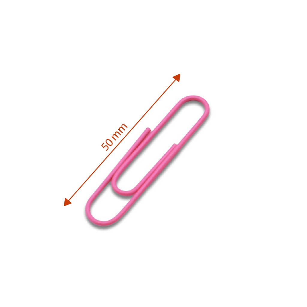 PAPER CLIPS 2", ASSORTED COLOR,VINYL COATED, PLASTIC BOX OF 30 PIECES