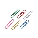 PAPER CLIPS 2", ASSORTED COLOR,VINYL COATED, PLASTIC BOX OF 30 PIECES