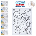 CANVAS, STRECHED, 9X12", PRE-DRAWN WITH CHILDREN’S DESIGNS, 1 PIECE