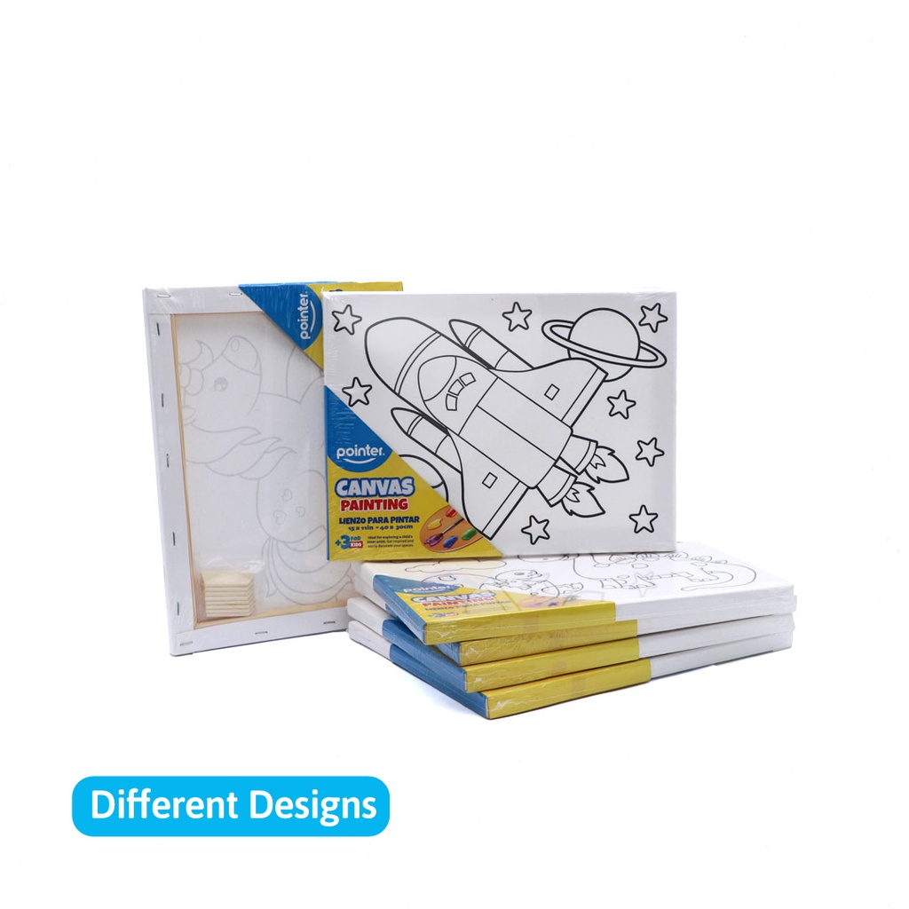 CANVAS, STRECHED, 9X12", PRE-DRAWN WITH CHILDREN’S DESIGNS, 1 PIECE