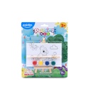 CANVAS PAINTING, 6X4", MINI KIT, PRE-DRAWN CHILDREN’S DESIGNS WITH EASEL, 4 PAINTS, AND A BRUSH, 1 KIT