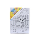 CANVAS, PANEL,12X16", 100% COTTON, PRE-DRAWN WITH CHILDREN'S DESIGNS,1 PIECE