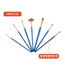 PAINTBRUSHES, TAKLON BRISTLE , BLUE HANDLE , SET OF 7 PIECES