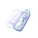 GEOMETRY MATH SET , PASTEL COLORS, PLASTIC CASE, SET OF 7 PIECES