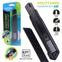 UTILITY KNIFE, BLACK BODY, 18MM ,1 PIECE
