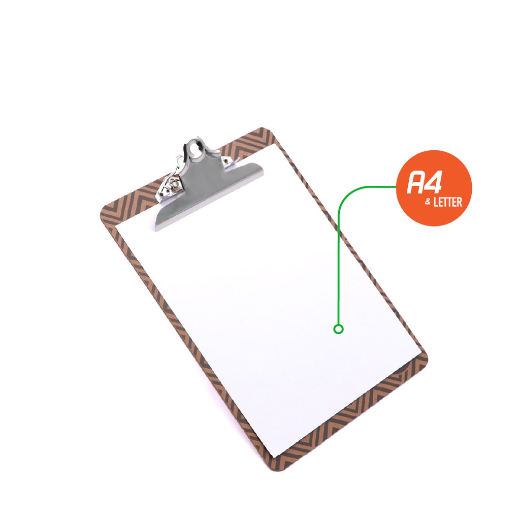 CLIPBOARD, A4 LETTER SIZE, BUTTERFLY CLIP, MDF, 1 PIECE